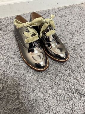 Midnight Velvet Metallic Silver Insole Logo Loafer